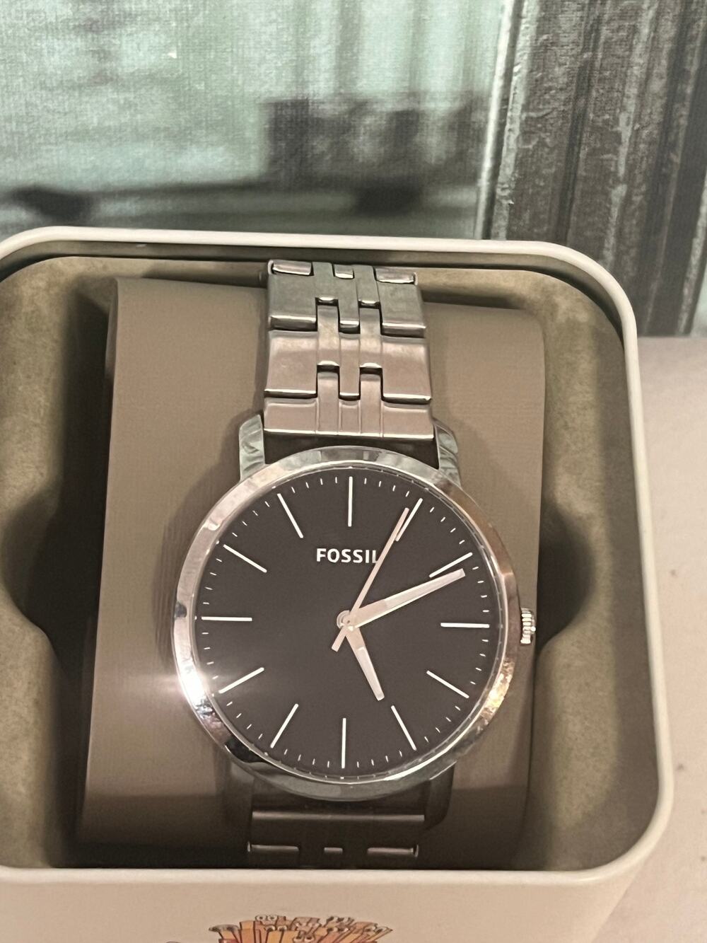Fossil BQ2312 Luther 3H Black Dial Stainless Steel Men's Watch